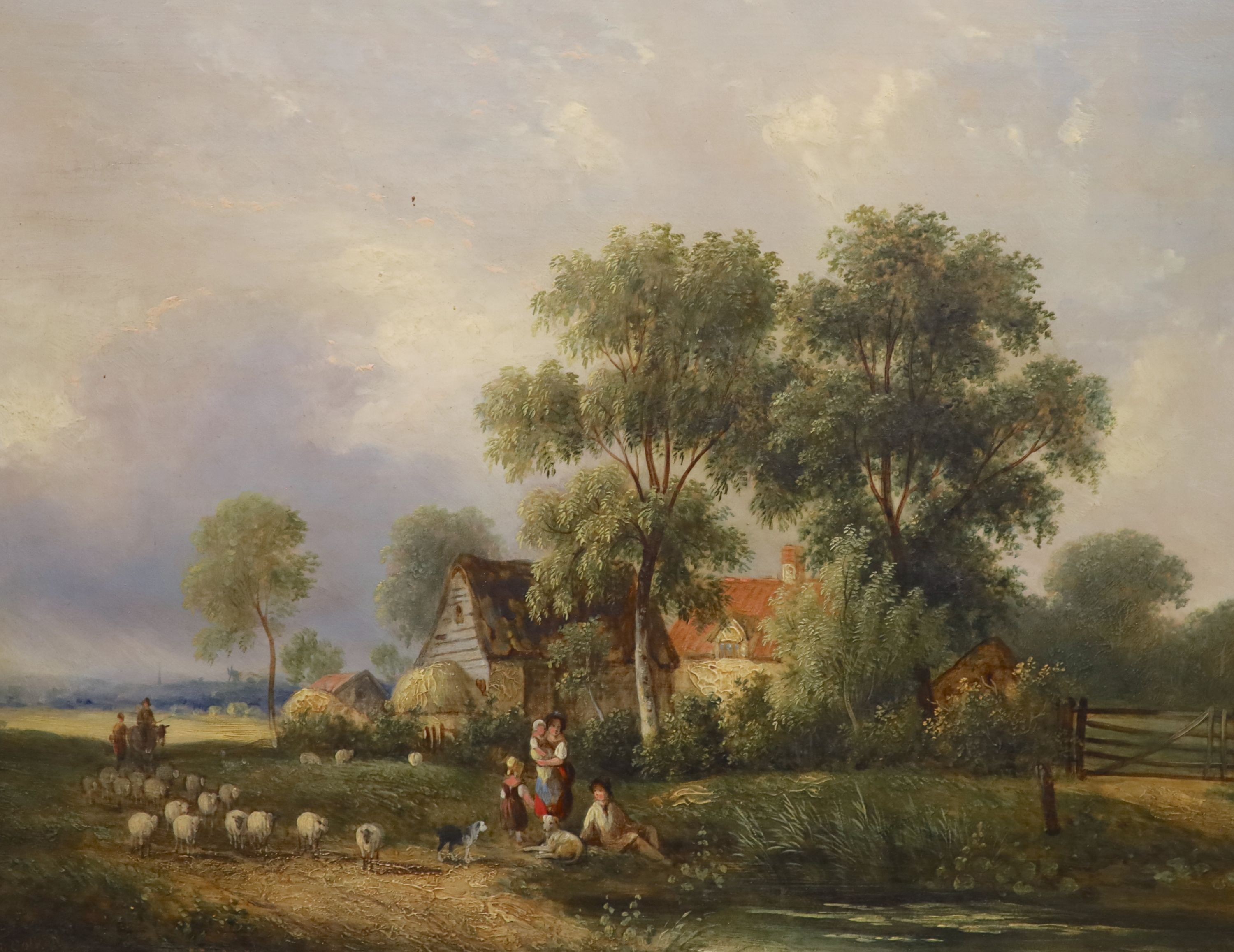 Samuel David Colkett (1806-1863), 'Near Norwich', oil on board, 30 x 38.5cm